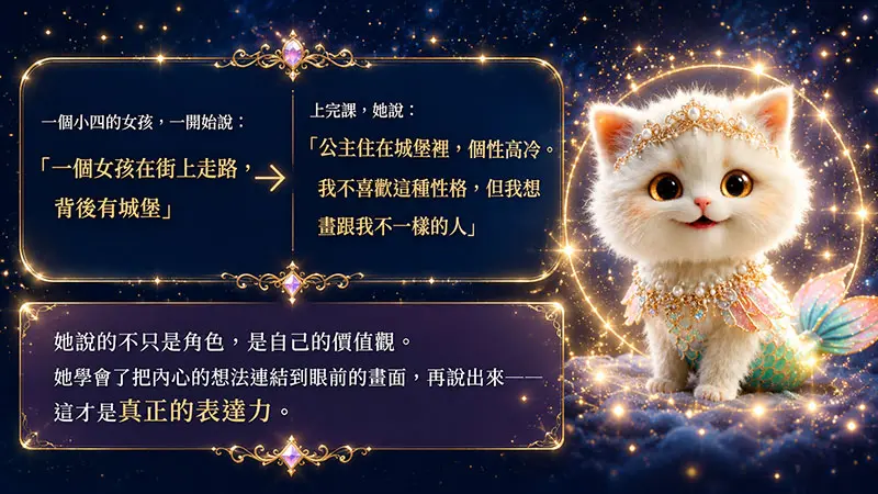 一個小四的女孩，真正的表達力