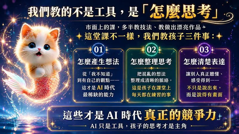 我們教的不是工具，是怎麼思考